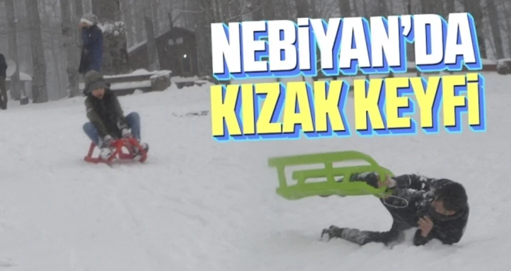Nebiyan Dağı'nda kızak keyfi