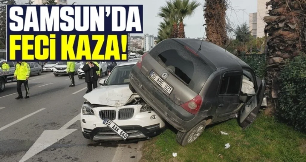 Samsun'da Cip ile Otomobil Çarpıştı!