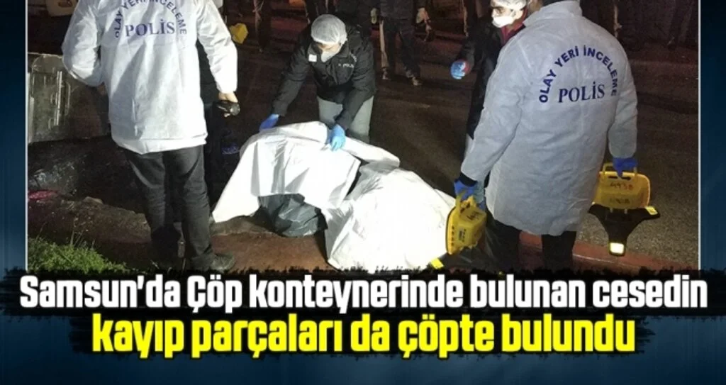 Samsun'da Çöp konteynerinde bulunan cesedin kayıp parçaları da çöpte bulundu