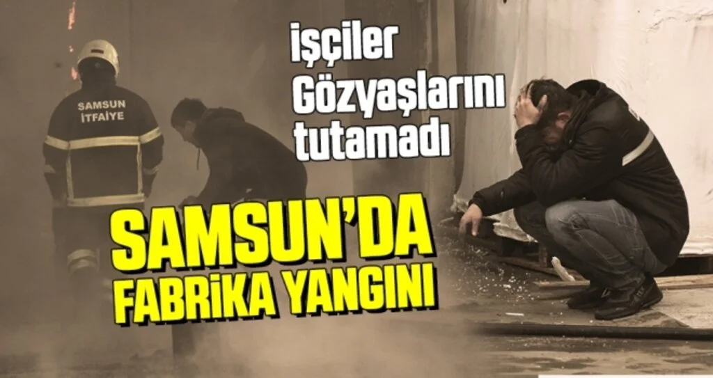 Samsun’da fabrika yangını