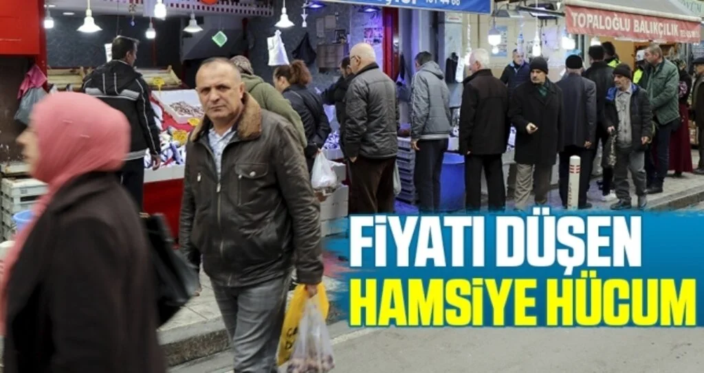 Samsun'da Fiyatı Düşen Hamsiye Hücum