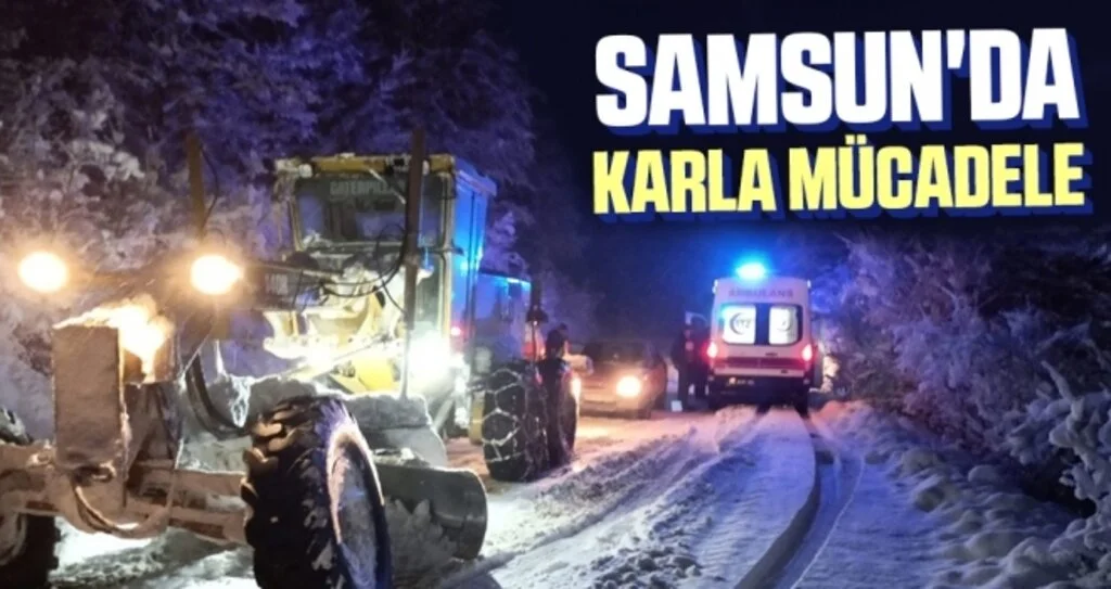 Samsun'da Karla Mücadele