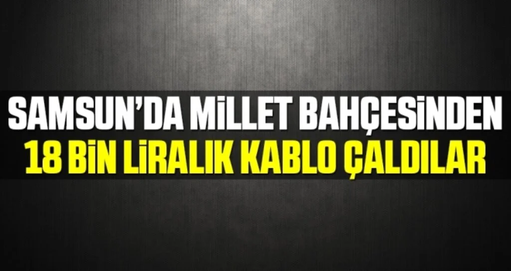 Samsun'da Millet Bahçesi İnşaatından 18 Bin Liralık Kablo Çaldılar