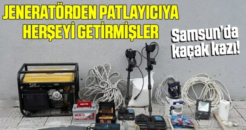 Samsun'da Sit Alanında Kaçak Kazı Yapan 4 Kişi Gözaltına Alındı