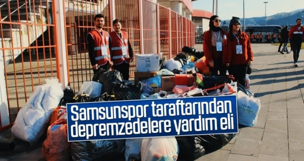 Samsunspor taraftarından depremzedelere yardım eli