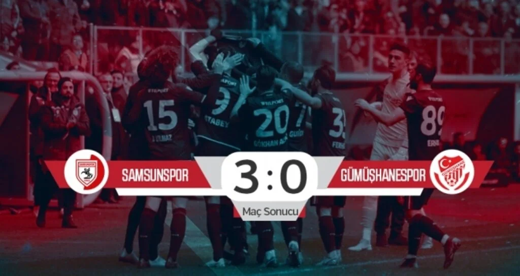 Yılport Samsunspor: 3 Gümüşhanespor: 0 (Maç sonucu)