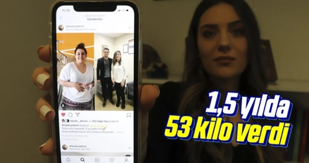 1,5 yılda 53 kilo verdi, 123 kilodan 70 kiloya düştü