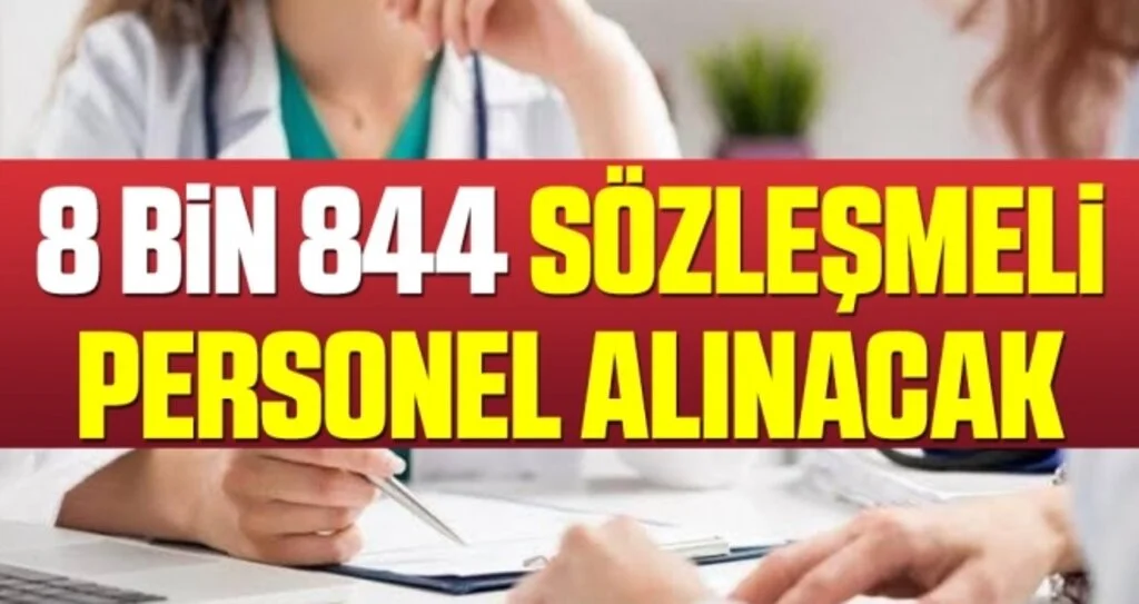 8 Bin 844 Sözleşmeli Sağlık Personeli Alınacak