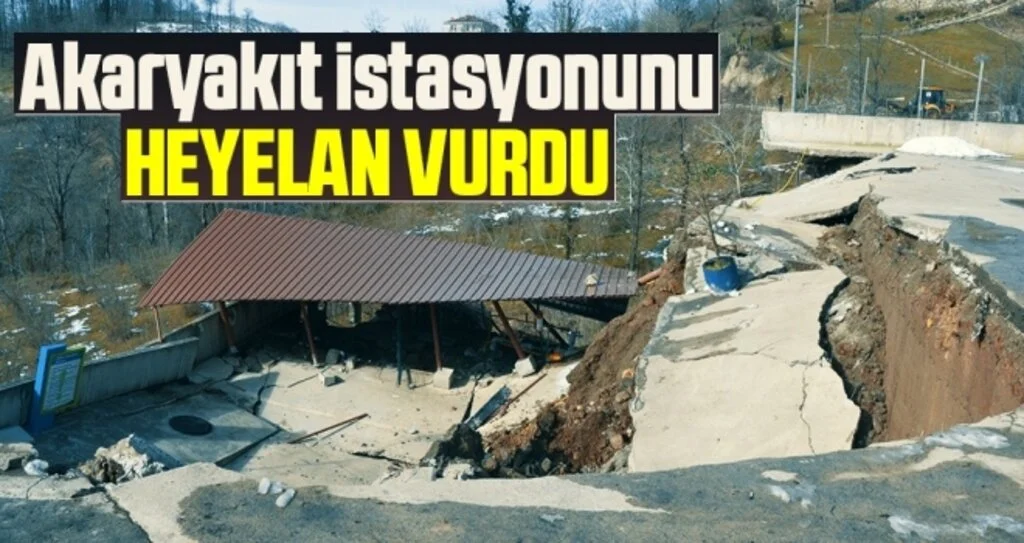 Akaryakıt İstasyonunu Heyelan Vurdu 