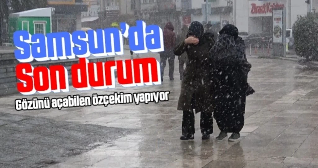 Samsun Şehir Merkezine Mevsimin İlk Karı Düştü