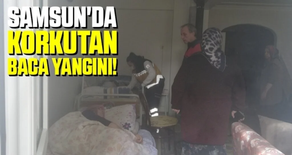 Samsun'da Korkutan Baca Yangını!