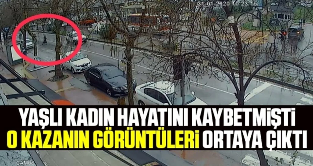 Samsun'da Minibüsün Yaşlı Kadına Çarparak Ölümüne Sebep Olan Kaza Güvenlik Kamerasında