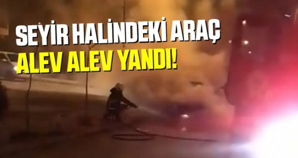 Samsun'da Seyir Halindeki Kamyonet Alev Aldı