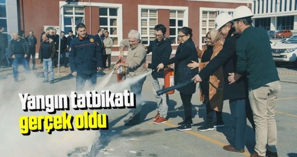 Samsun'da Yangın tatbikatı gerçek oldu