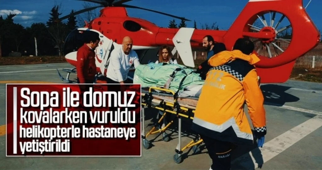 Sopa ile domuz kovalarken vuruldu
