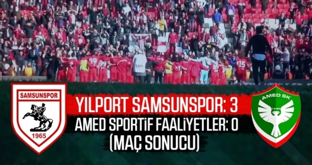 Yılport Samsunspor: 3 Amed Sportif Faaliyetler: 0 (Maç sonucu)