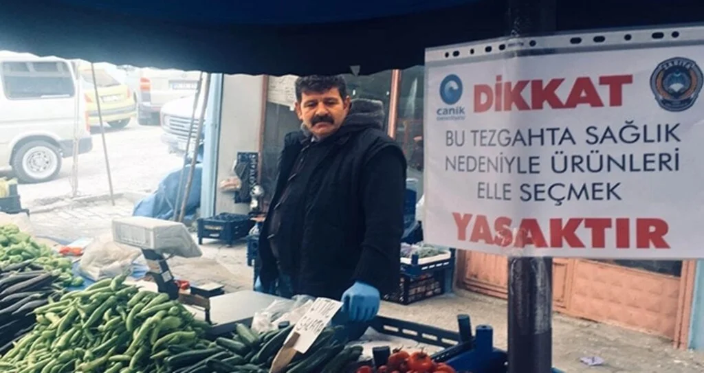 Canik’te pazar yerlerinde “elle seçme” denetimi