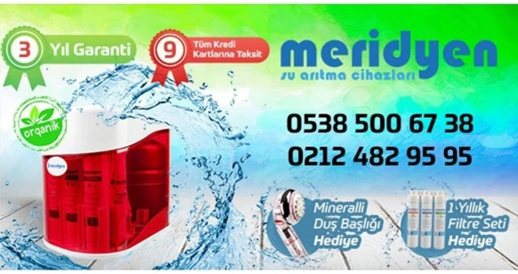 EN ÇOK TAVSİYE EDİLEN MARKA MERİDYEN SU ARITMA CİHAZI