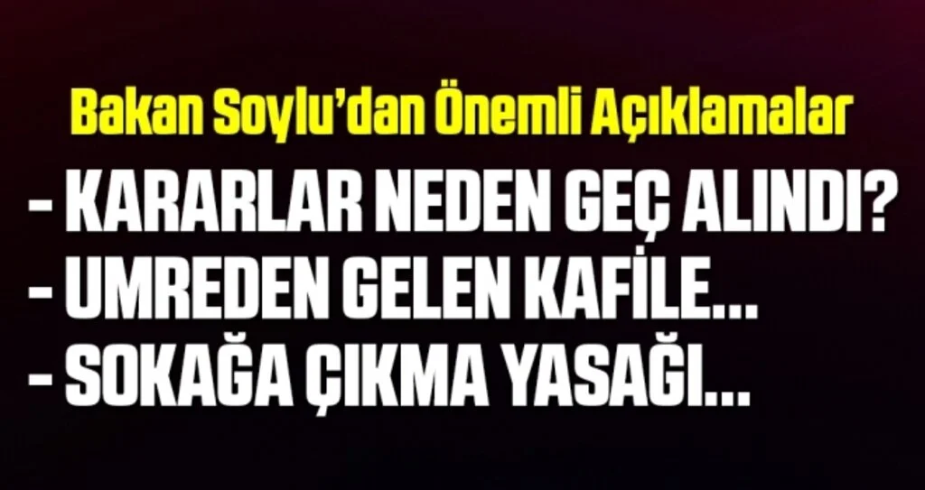 İçişleri Bakanı Süleyman Soylu Coronavirüse Yakalanan Polis Sayısını Açıkladı