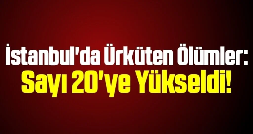 İstanbul'da Ürküten Ölümler: Sayı 20'ye Yükseldi!