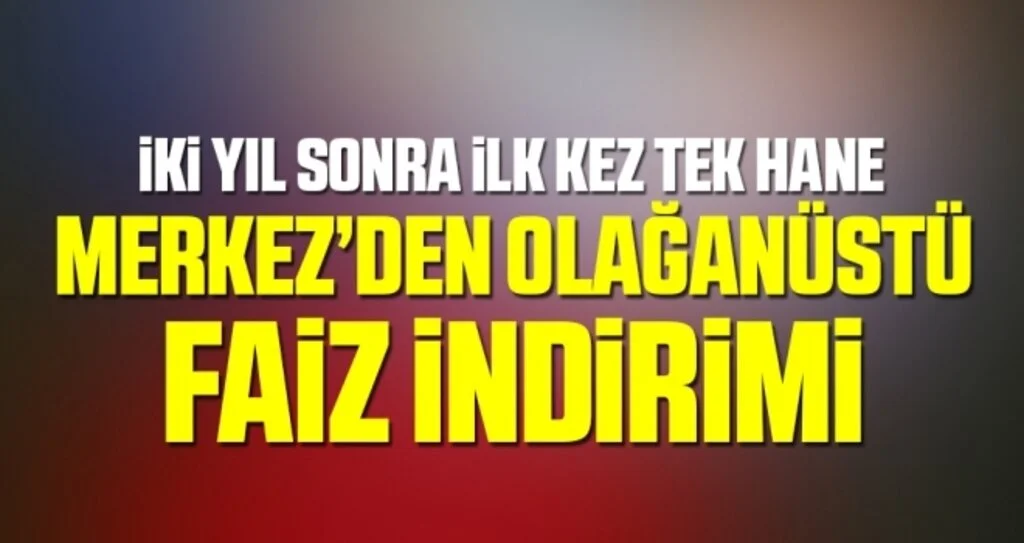 Merkez Bankası Faiz İndirdi