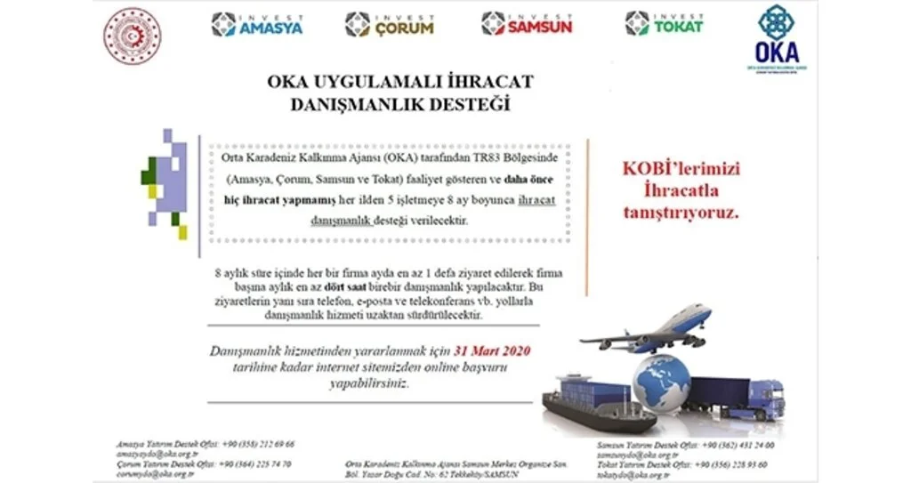 OKA’dan ihracat yapmak isteyen firmalara destek