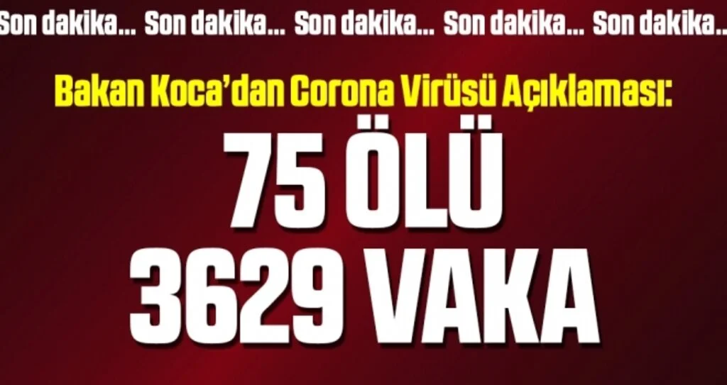 Sağlık Bakanı Koca son corona virüsü verilerini duyurdu! (26 Mart 2020)