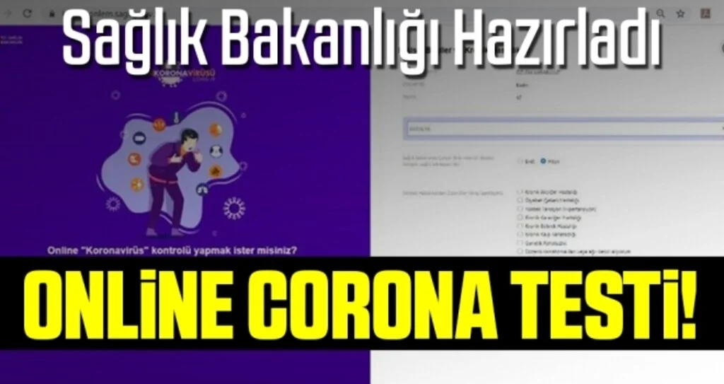 Sağlık Bakanlığı açtı! İnternetten Corona Testi