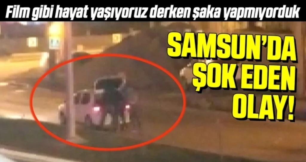 Samsun’da 2 Kişi Tarafından Dövülerek Aracın Bagajına Koyulan Genci Polis Kurtardı