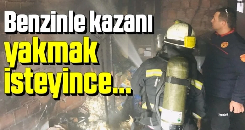 Samsun'da Benzinle Kazanı Yakmak İsteyince...