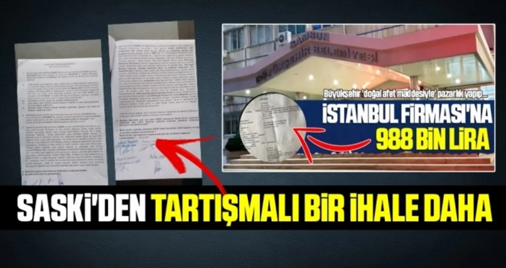 SASKİ'den Bir Tartışmalı İhale Daha