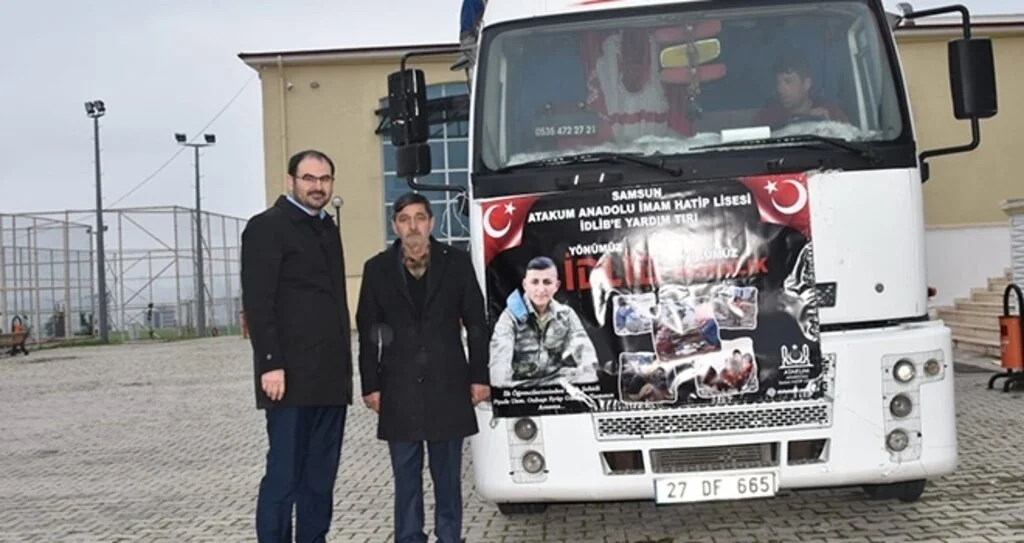 'Şehit Eyüp Gülaştı Yardım Tırı' İdlib'e Uğurlandı