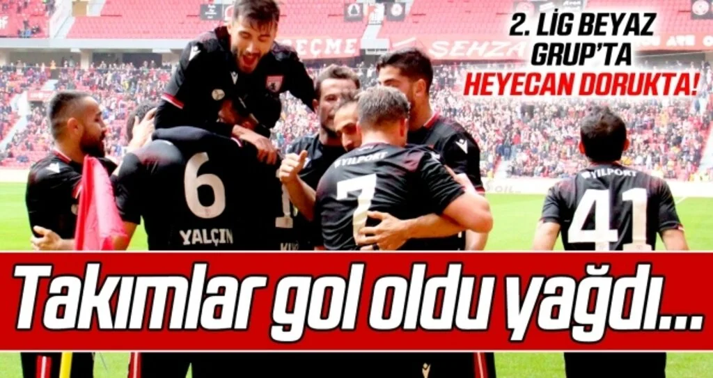 TFF 2. Lig Beyaz Grup'ta takımlar gol oldu yağdı