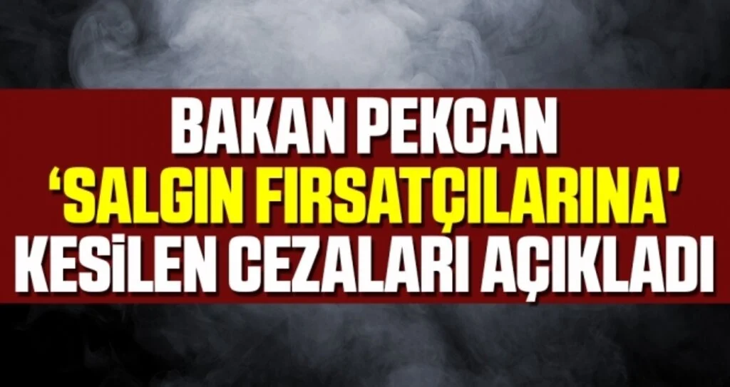 Ticaret Bakanı Pekcan 'salgın fırsatçılarına' kesilen cezaları açıkladı