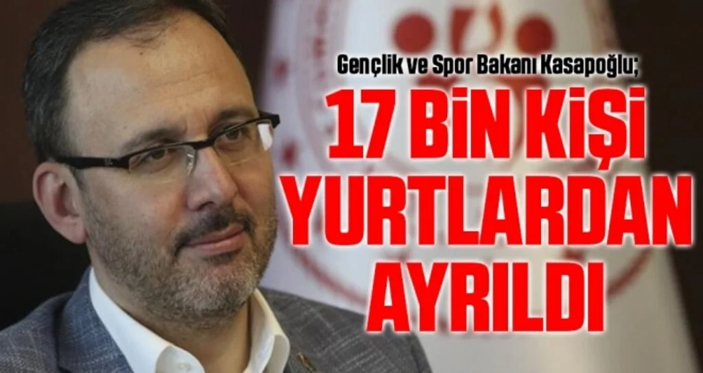Bakan Kasapoğlu: Karantina süresi dolan 17 bin 504 kişi yurtlardan ayrıldı