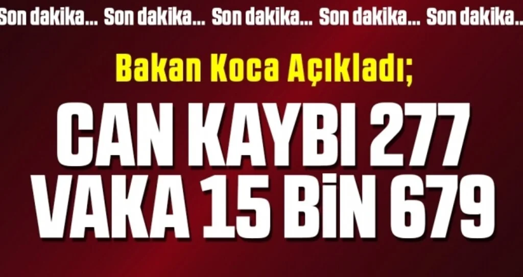 Bakan Koca Canlı Yayında Açıkladı! Can Kaybı 277 Vaka Sayısı 15 Bin 679 Oldu! (1 Nisan 2020)