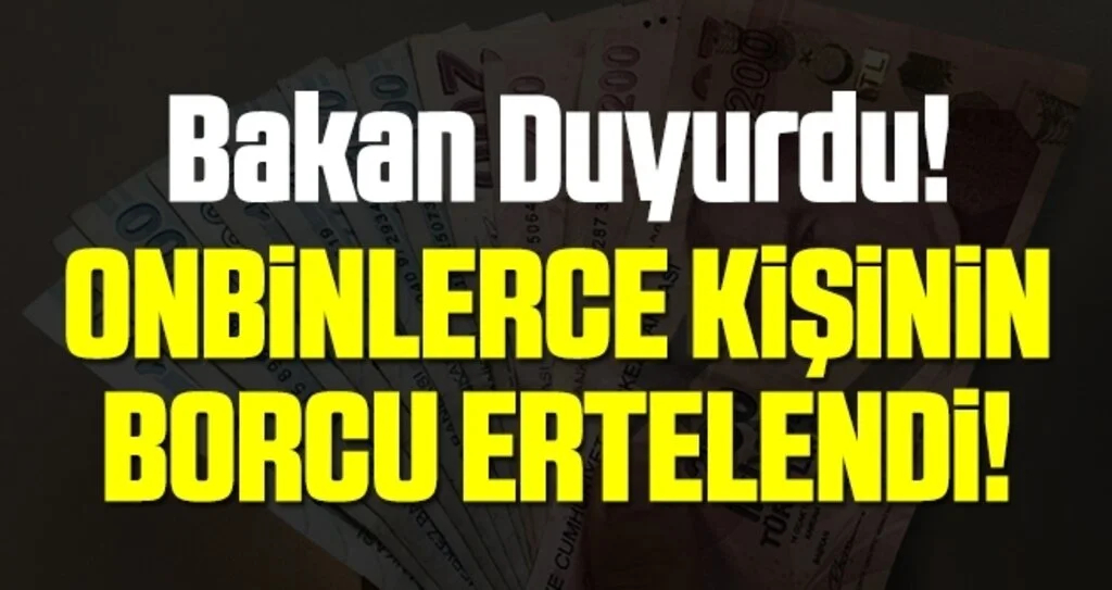 Bakan Kurum açıkladı: 156 milyon liralık borcu 3 ay süreyle erteliyoruz.