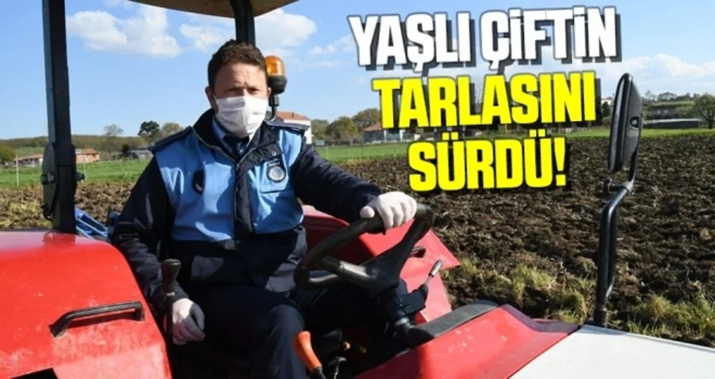 Büyükşehir Zabıtası Yaşlı Çiftin Tarlasını Sürdü