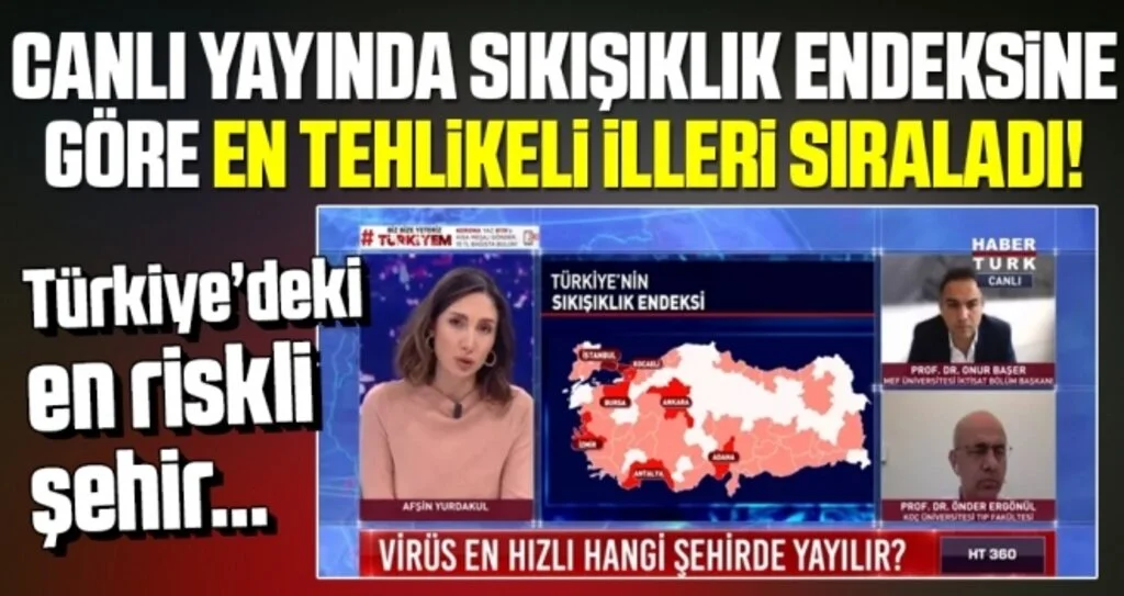 Canlı yayında sıkışıklık endeksine göre en tehlikeli illeri sıraladı!