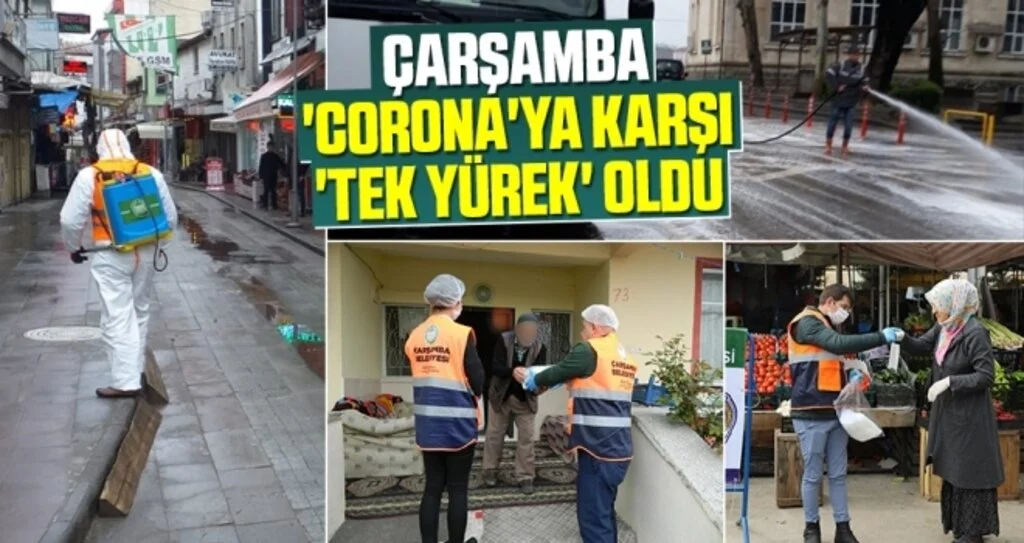 Çarşamba 'Corona'ya Karşı 'Tek Yürek' Oldu