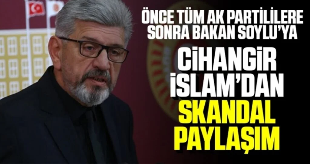 Cihangir İslam'dan skandal Süleyman Soylu paylaşımı! ABV tepkisi yağdı