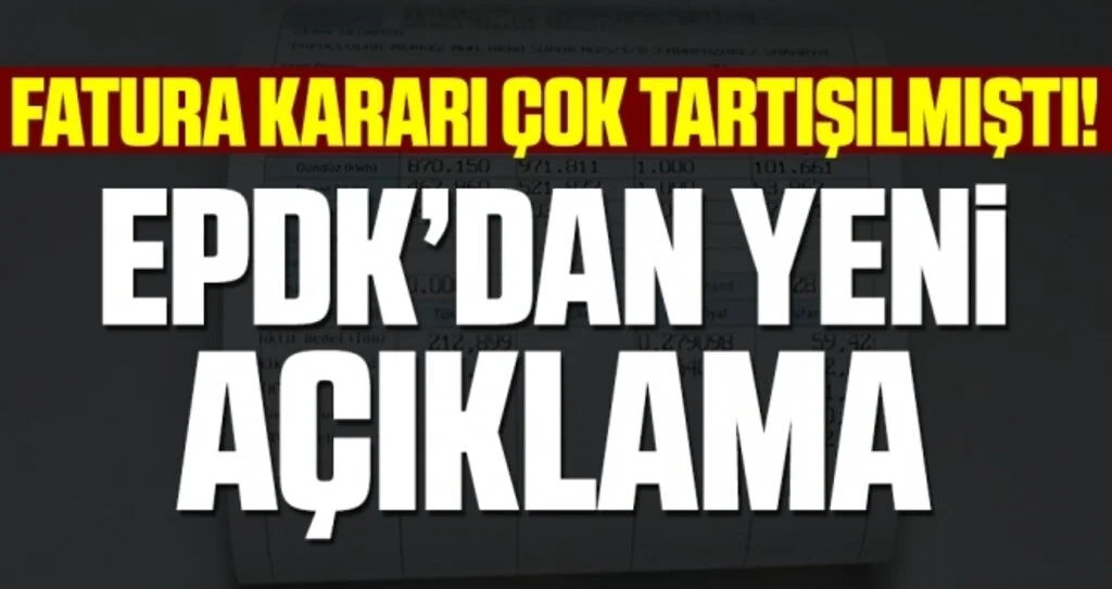 Elektrik ve doğalgaz faturaları için yeni açıklama