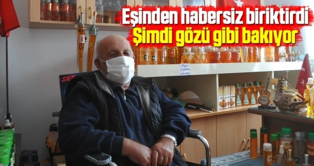 Eşinden habersiz biriktirdiği 3 bin şişe kolonyaya gözü gibi bakıyor