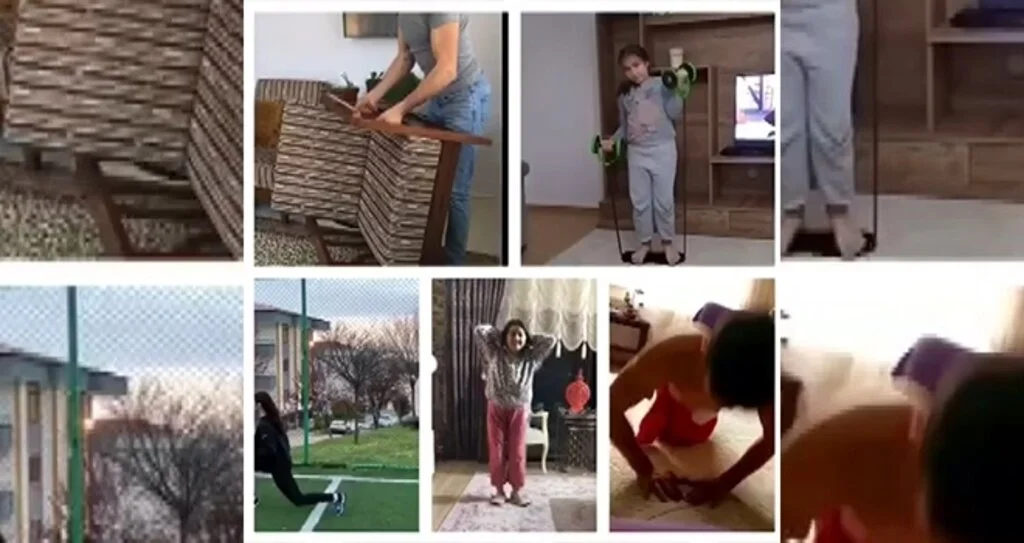 Evde canı sıkılan sporcu gençler bunu yaptı