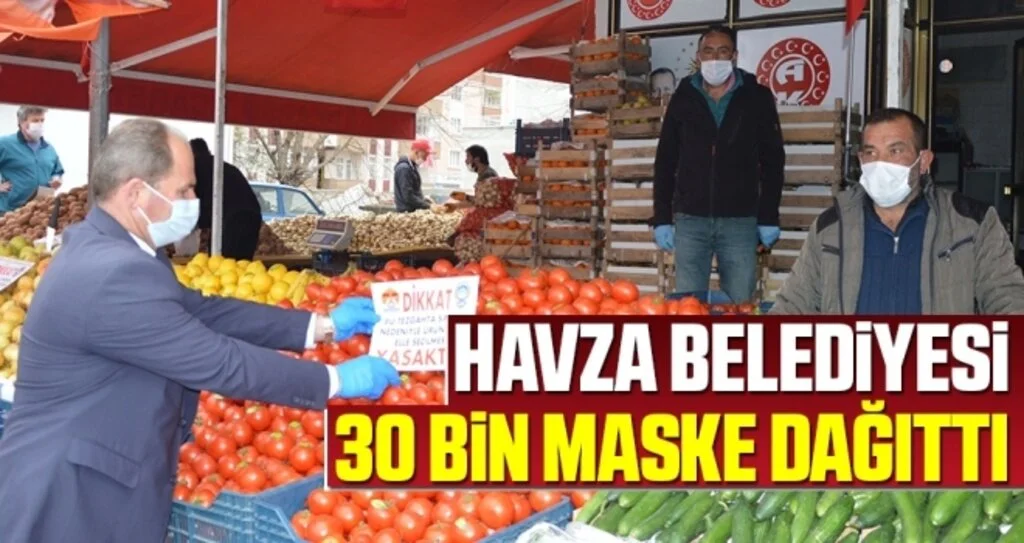 Havza Belediyesi 30 Bin Maske Dağıttı