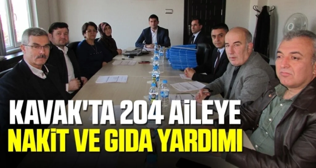 Kavak'ta 204 Aileye Nakit ve Gıda Yardımı