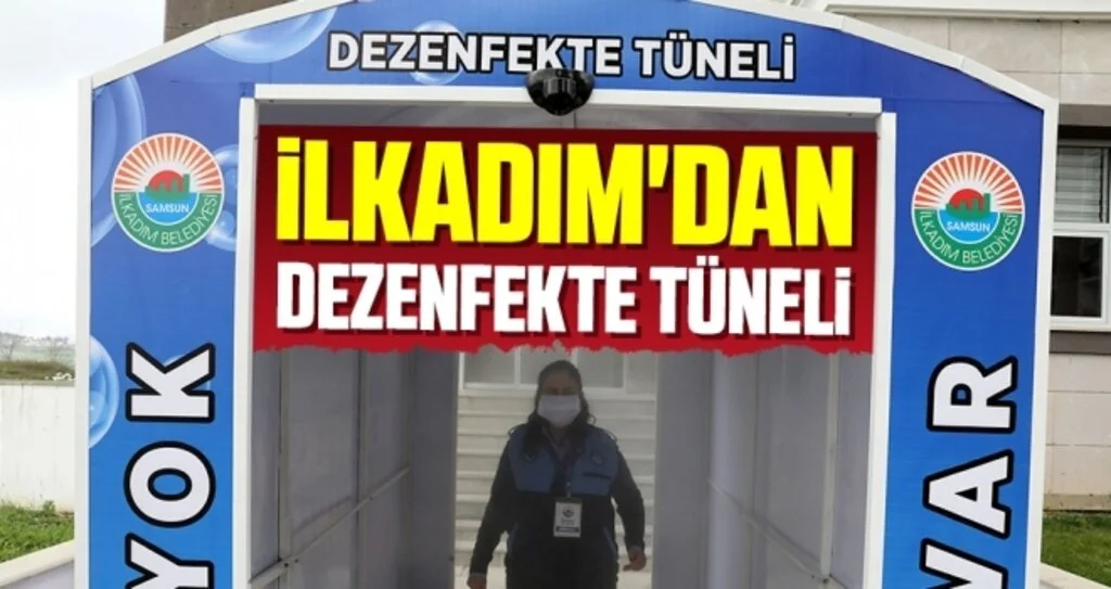 Korona virüsüne karşı 'Dezenfekte Tüneli'
