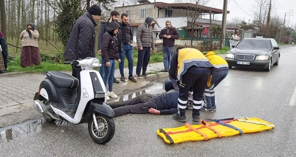 Motosiklet Sürücüsü Ölümden Döndü