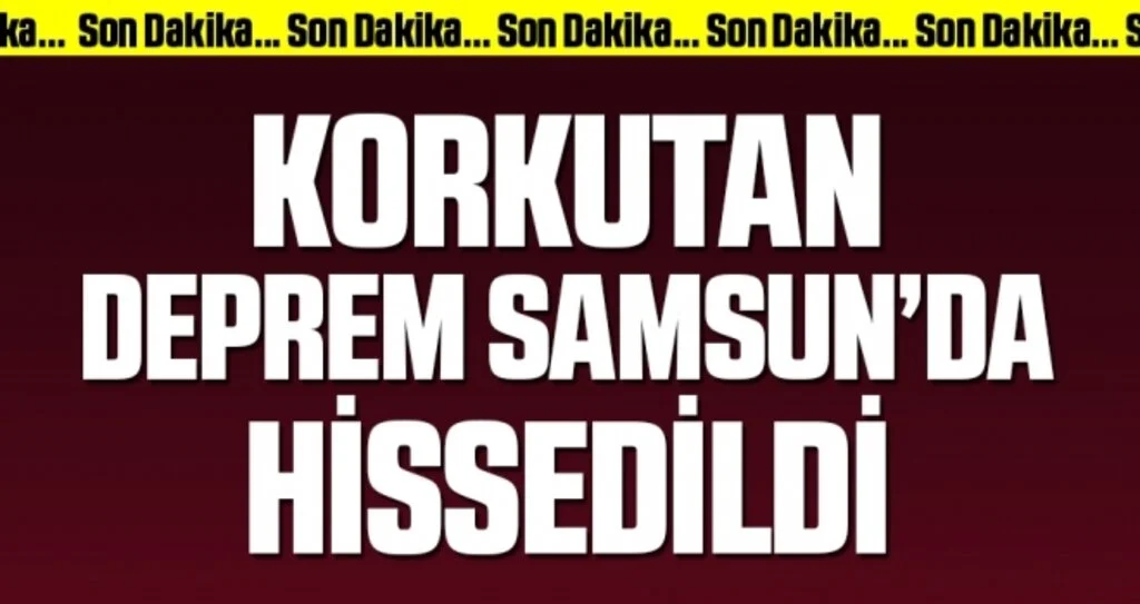 Ordu'da korkutan deprem