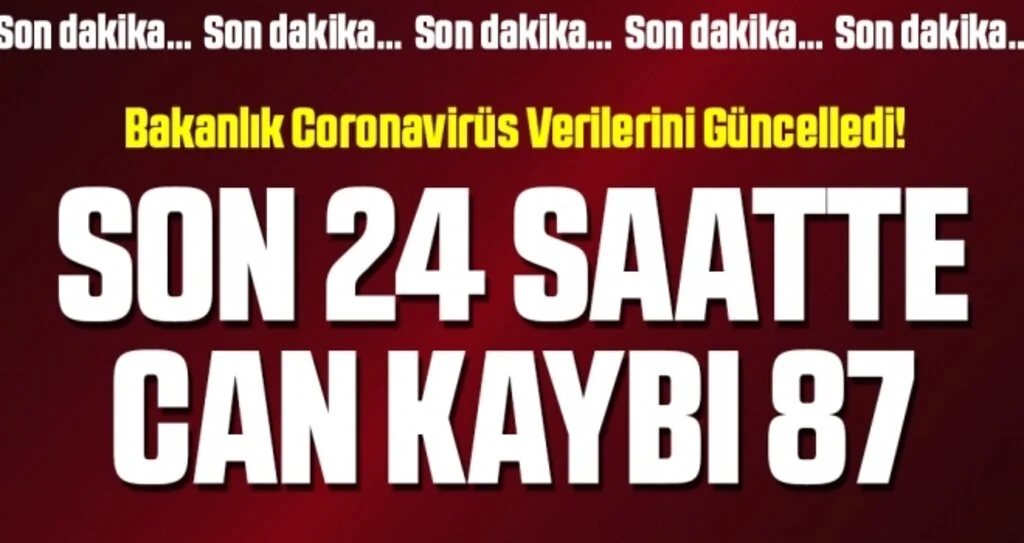 Sağlık Bakanlığı Coronavirüs Verilerini Güncelledi! Son 24 Saatte Can Kaybı 87 (8 Nisan 2020)